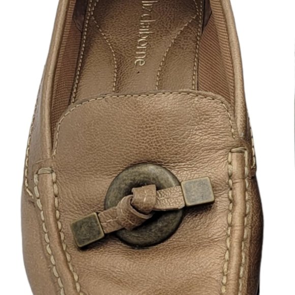 $Sale!🟩LIZ CLAIBORNE- AFRICA Bronze Slip-on Square Toe Leather Loafers  … - Picture 4 of 7